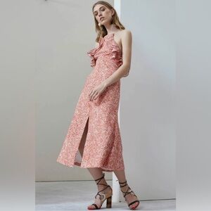 C/MEO COLLECTIVE Fading Nights Fitted Midi Dress